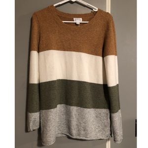 Multi colored long sleeve sweater
